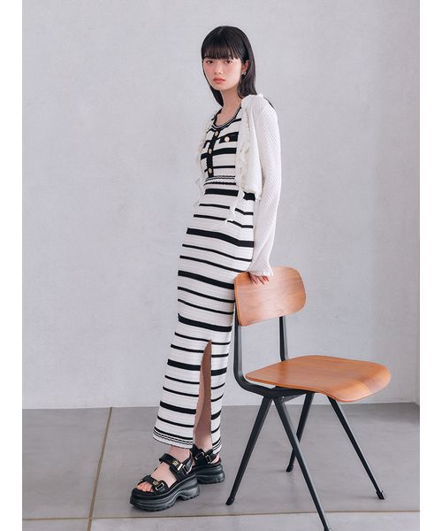 LILY BROWN×MARY QUANT】デイジーボタンノースリーブニット