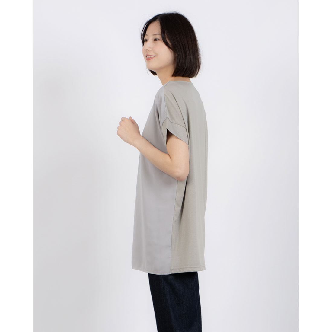 tシャツ BRODIAEA オーガンジー重ねプリント半袖カットソー レディース セール】ブローディア BRODIAEA オーガンジー重ねプリント半袖