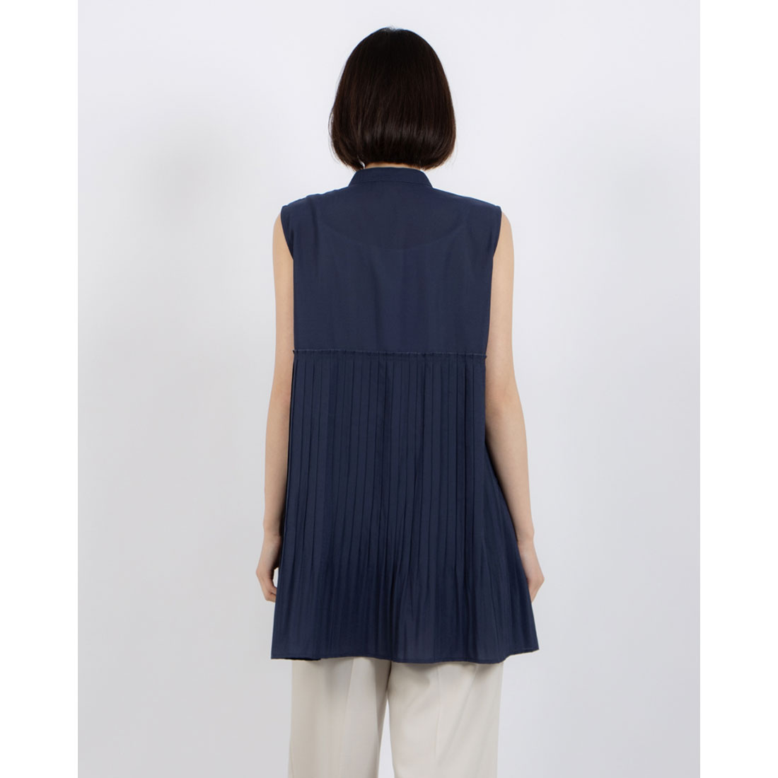 ブラウス シャツ BRODIAEA プリーツチュニック ノースリーブブラウス レディース セール20%OFF】ブローディア BRODIAEA プリーツチュニック
