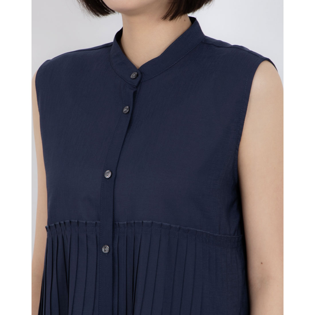 ブラウス シャツ BRODIAEA プリーツチュニック ノースリーブブラウス レディース セール20%OFF】ブローディア BRODIAEA プリーツチュニック