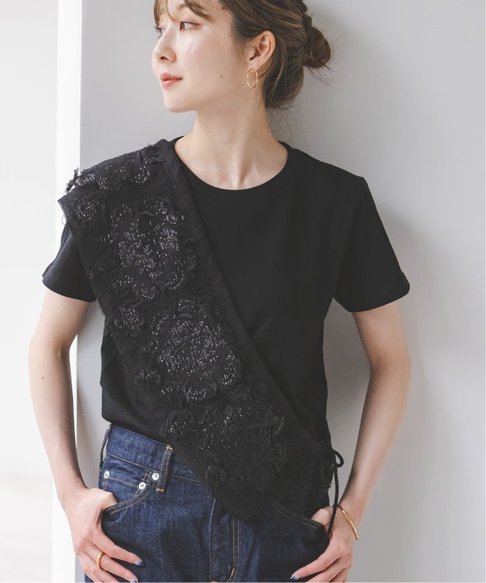 売れ筋商品|||ニューヨークコレクション カットソー トップス レディース Plus Size Short Sleeve Top With Mesh and Lace Lilas ニューヨークコレクション レディース カットソー トップス Plus