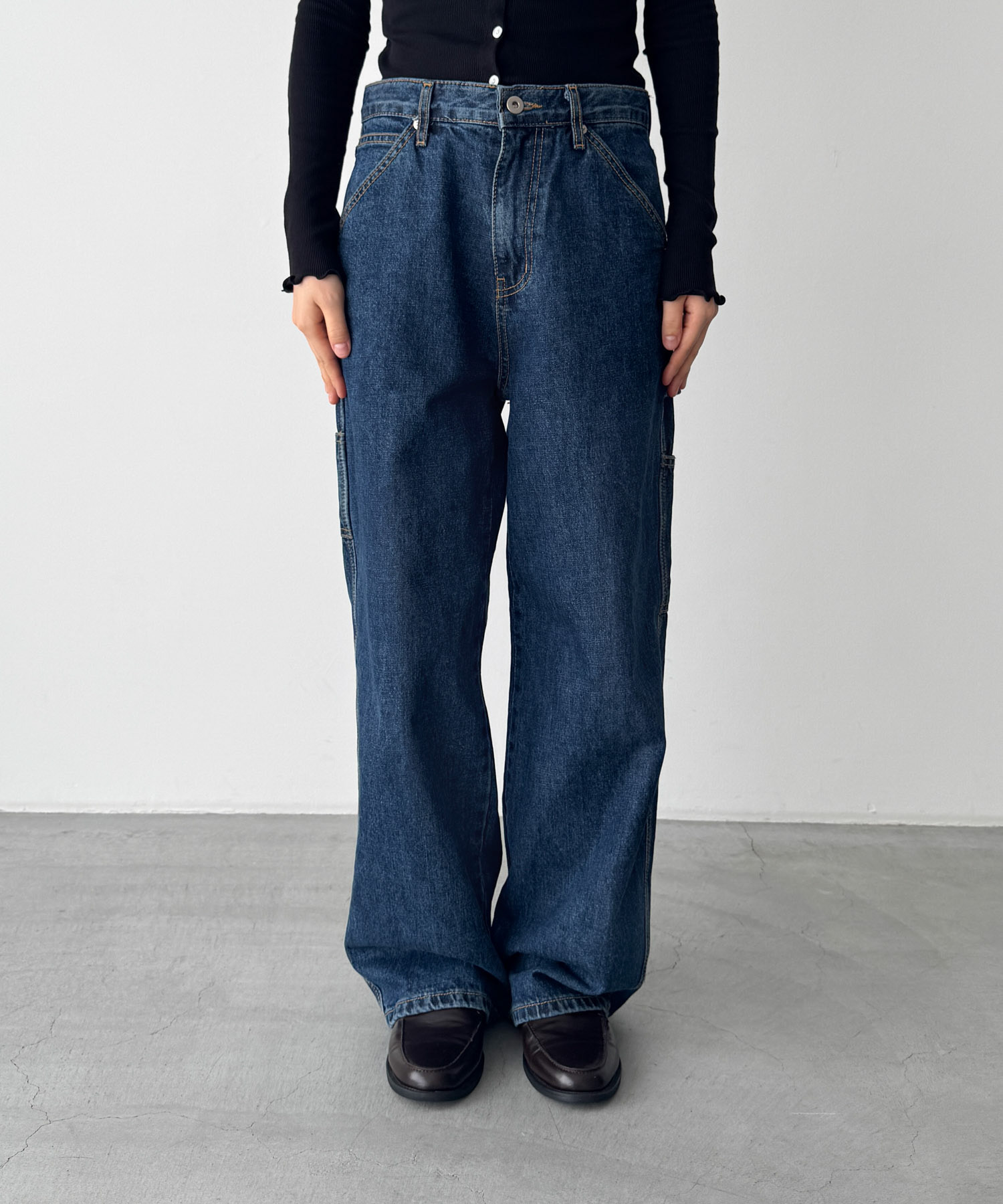 CANAL JEAN El mar ペインターデニムパンツSサイズ キャナルジーン CANAL JEAN El mar ペインターデニムパンツ