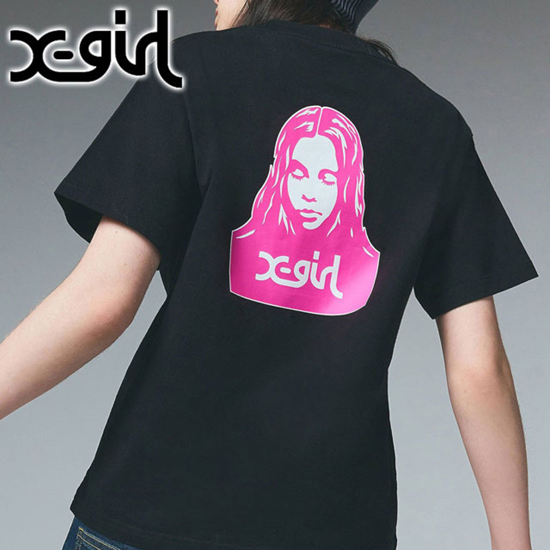 エックスガール X－girl FACE S/S TEE WHITE ホワイト 白
