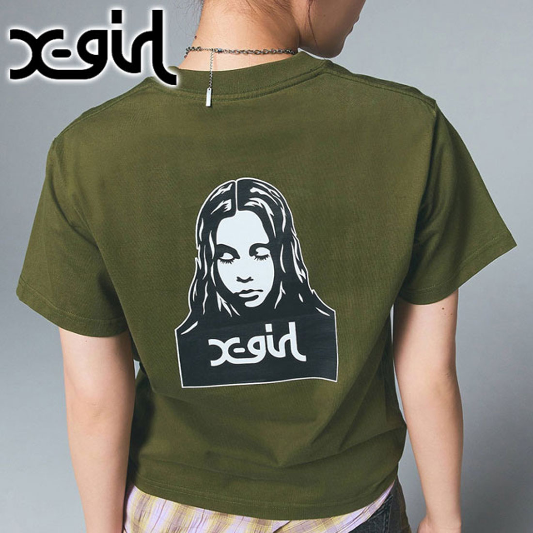 エックスガール X－girl FACE S/S TEE WHITE ホワイト 白