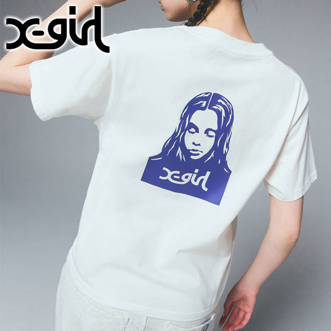エックスガール X－girl FACE S/S TEE WHITE ホワイト 白
