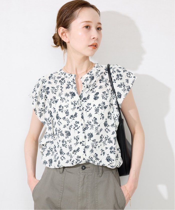 タグ付き新品未使用 ◆スローブイエナ◆ フレンチフリルスリーブフラワーブラウス SLOBE IENA｜フレンチフリルスリーブフラワーブラウス | Rakuten