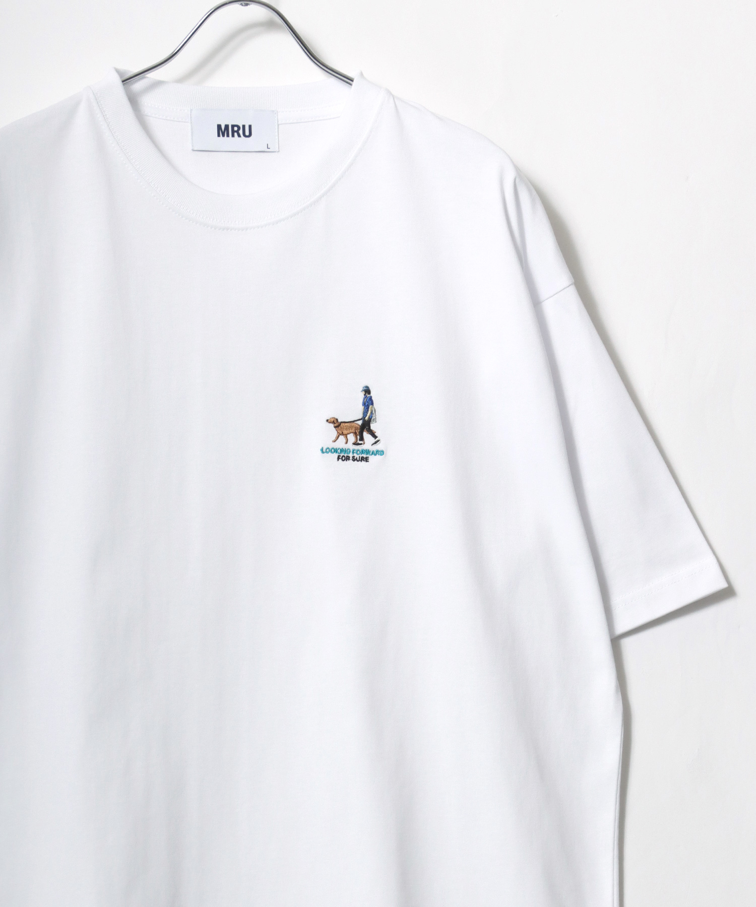 エムアールユー MRU ワンポイント 胸刺繍 半袖Tシャツ アニマル