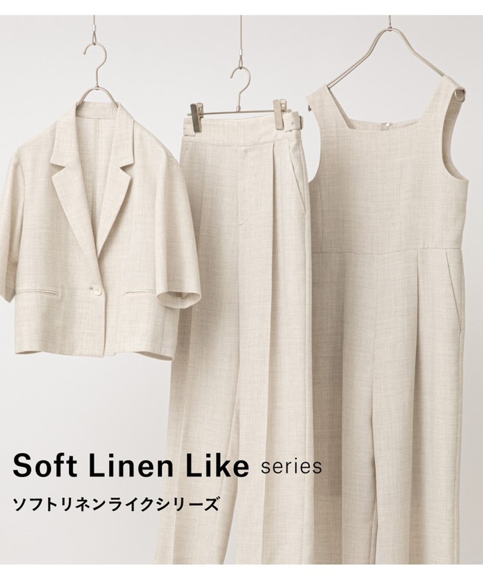 【新品】今春新作！green label relaxing リネンライクジレ M green label relaxing ベスト ジレ リネンライク -マシン