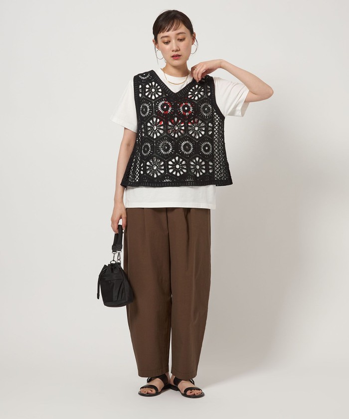 完売　新品タグつき　green label relaxing クロシェ ベスト UNITED ARROWS green label relaxing｜クロシェ ベスト