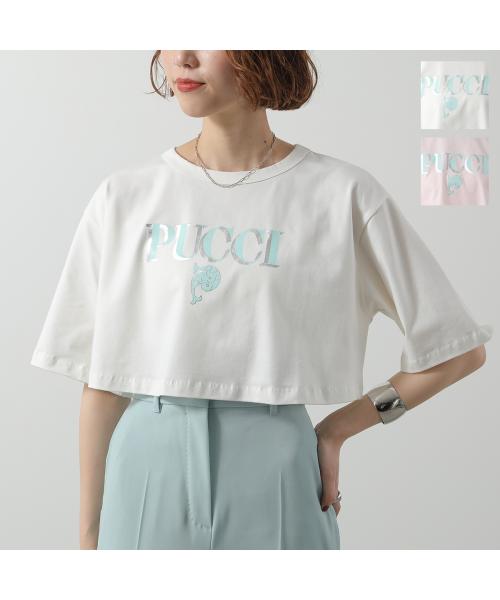 エミリオプッチEMILIO PUCCI フロントプッチ柄切替VネックT