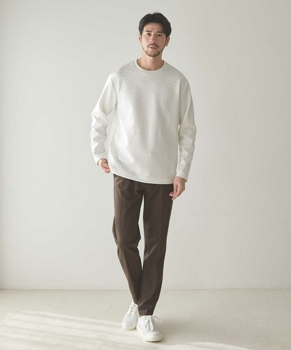 未使用品 シティショップ CITYSHOP 24AW B/W スタンドネック STANDNECK スウェット 長袖 フロントボタン コットン F 白 JORDAN BRAND M J OSAKA CITY LBR SS CREW WHITE（ジョーダン
