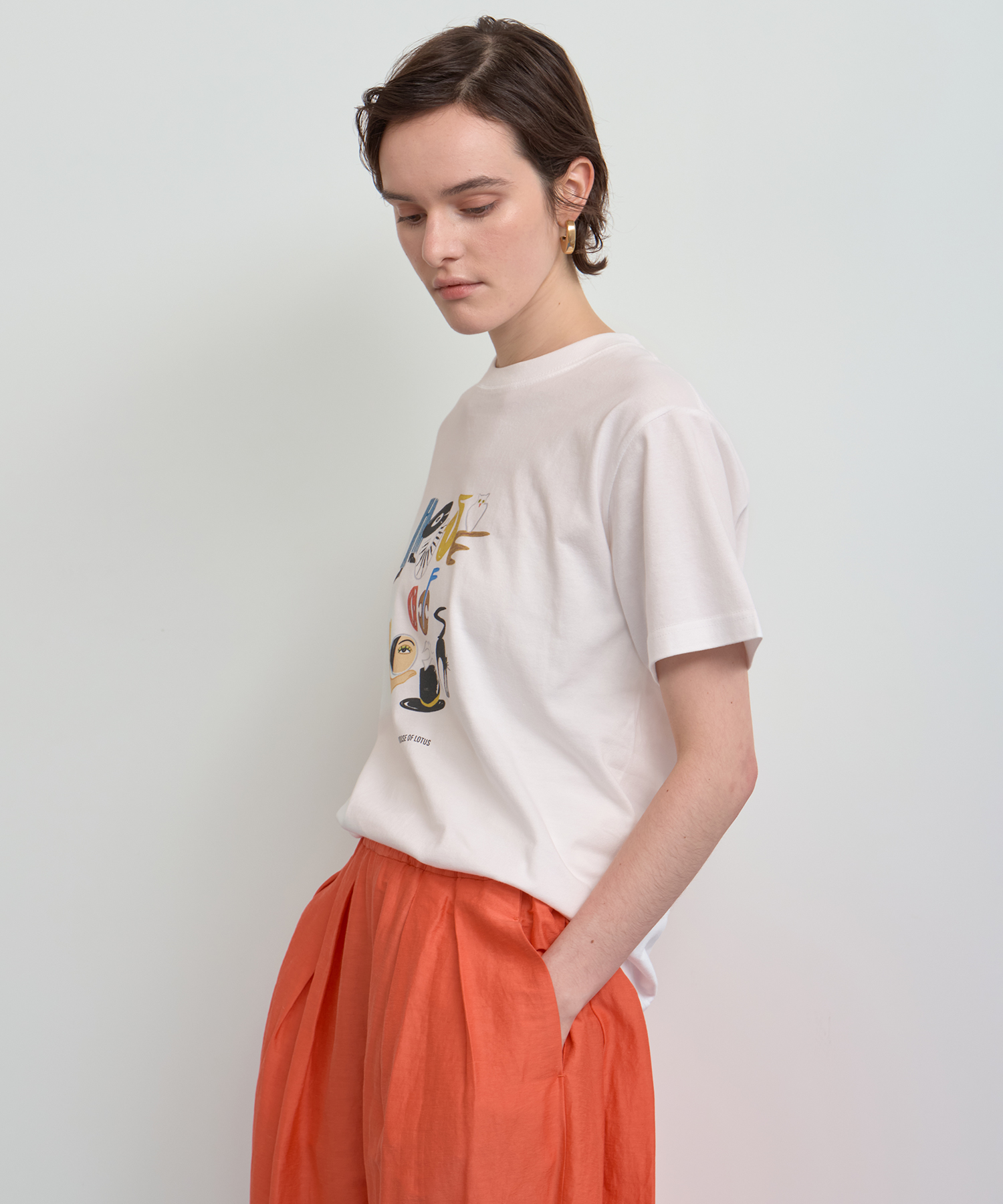 tシャツ 「AZUSA IIDA」 コラボレーションTシャツ (HOUSE OF LOTUS) レディース AZUSA IIDA コラボレーションTシャツ (HOUSE OF LOTUS) ｜ハウス