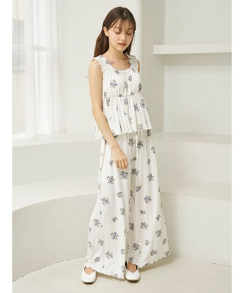 大人気!! gelato pique 花柄カップインフリルタンクトップ gelato pique｜花柄カップインフリルタンクトップ | Rakuten