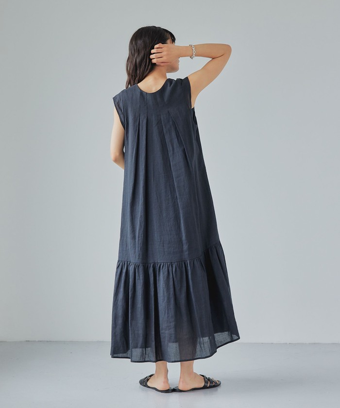 EM RA/TEN タックギャザー 2WAY ワンピース EMMEL REFINES＞EM RA/TEN タックギャザー 2WAY ワンピース