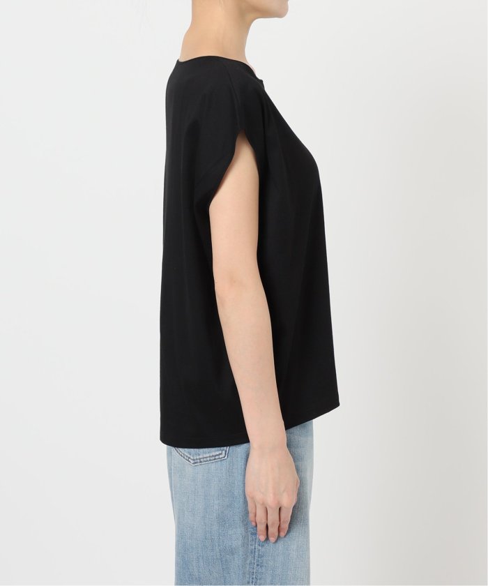 スピックアンドスパン　汗ジミ防止 / コクーンシルエットTシャツ　新品　黒 セール】汗ジミ防止 / コクーンシルエットTシャツ（Tシャツ
