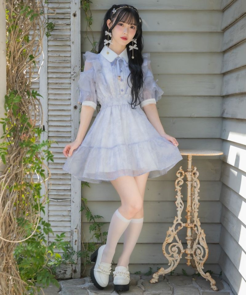 セール10%OFF】ロジータ ROJITA 花柄半袖ミニワンピース