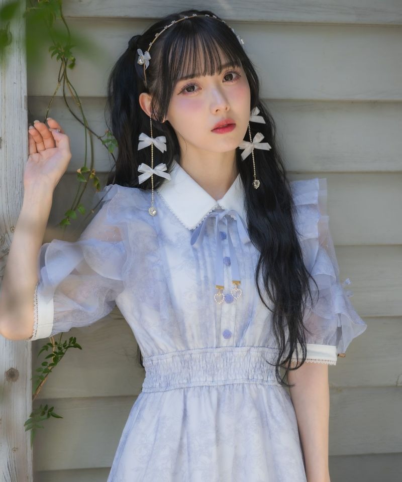 Mサイズ追加】花柄半袖ミニワンピース（ワンピース）｜ROJITA