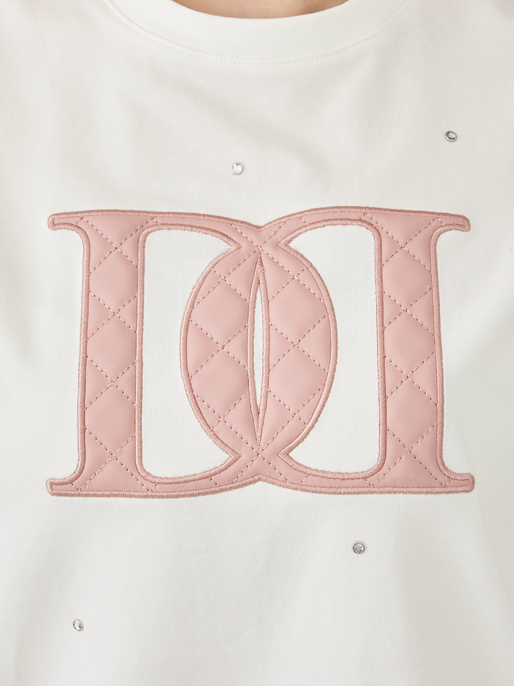 ダーリッチ Darich キルティングアップリケビジューTシャツ