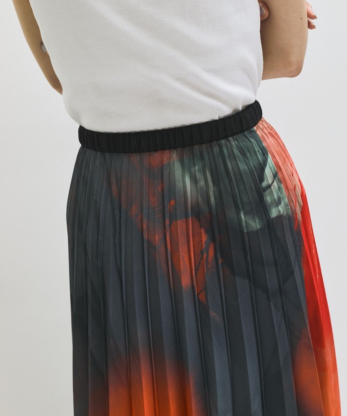 セール 40%OFF】ブラッシュプリントプリーツスカート(508266099