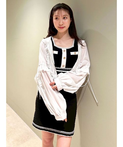即納！新品 LILY BROWN MARY QUANT UVカットシアーブルゾン LILY BROWN×MARY QUANT】UVカットフリルシアーブルゾン/接触冷感