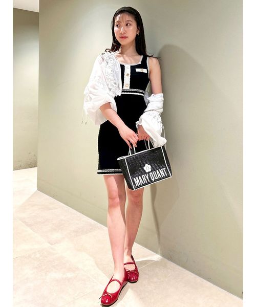 【LILY BROWN×MARY QUANT】UVカットフリルシアーブルゾン✨黒 LILY BROWN×MARY QUANT】UVカットフリルシアーブルゾン/接触冷感