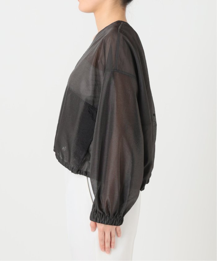 25SS NOBLE フォギーシアーVカラーショートブルゾン NOBLE｜【洗える】フォギーシアーVカラーショートブルゾン