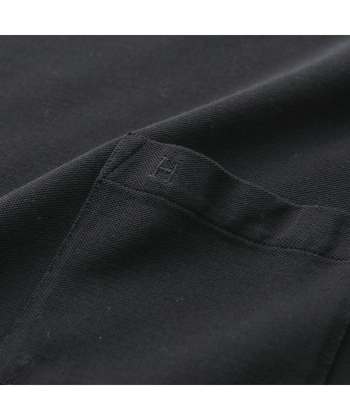エルメス Tシャツ 刺繍ポケット 黒 コットン 36サイズ