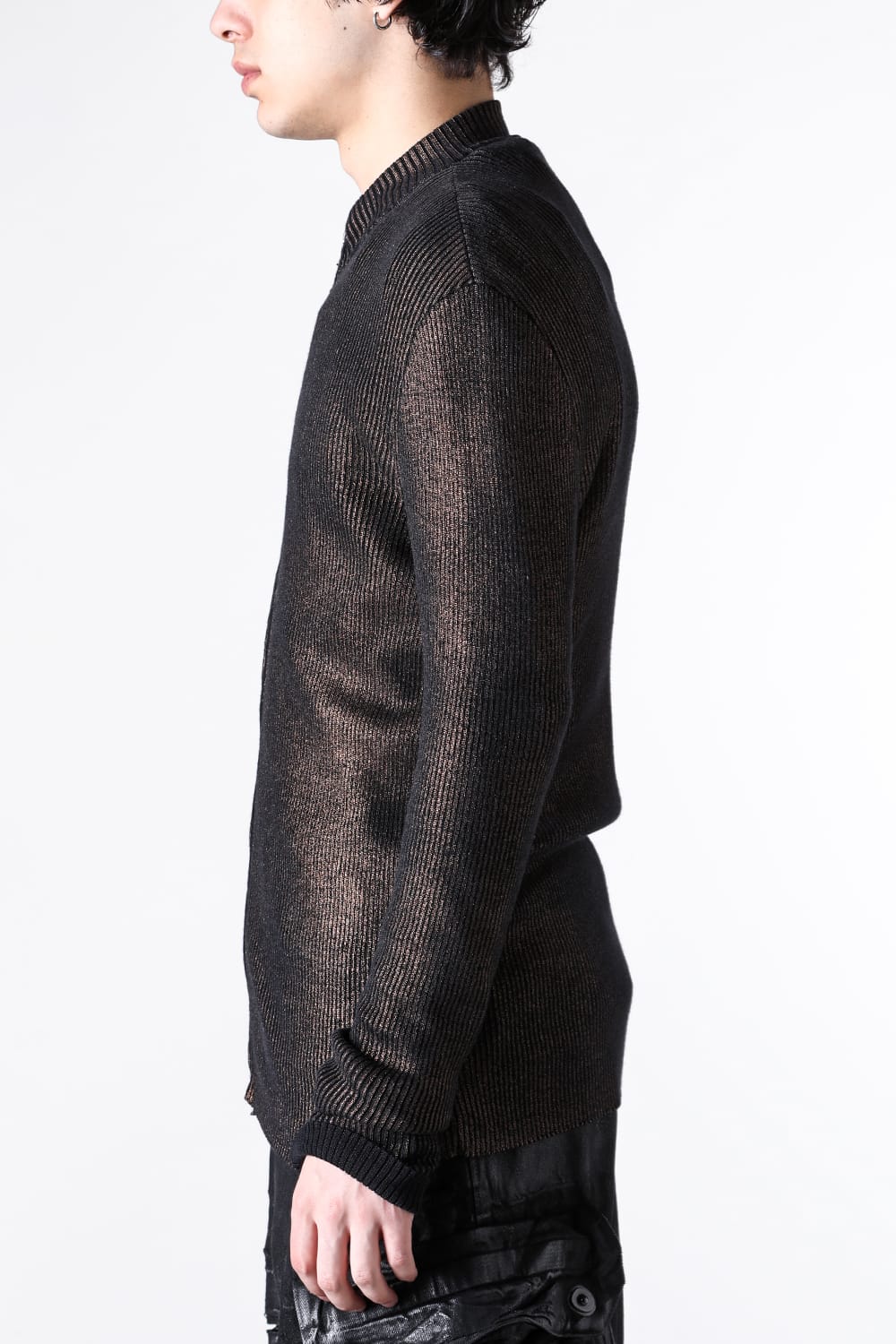 送料無料 トップス メンズ カーディガン JULIUS ユリウス KNIT FOR MALE / ブラック