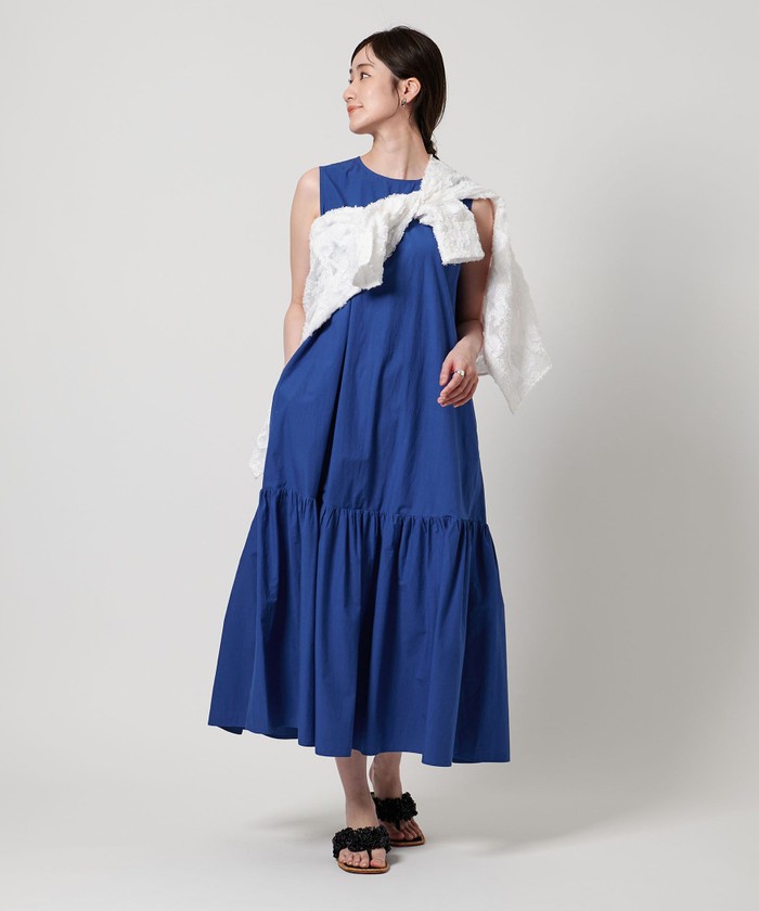 美品 ユナイテッドアローズ TOKYO 2,5万円 リネンのマキシワンピース 麻 BEAUTY&YOUTH UNITED ARROWS（ビューティーアンドユース