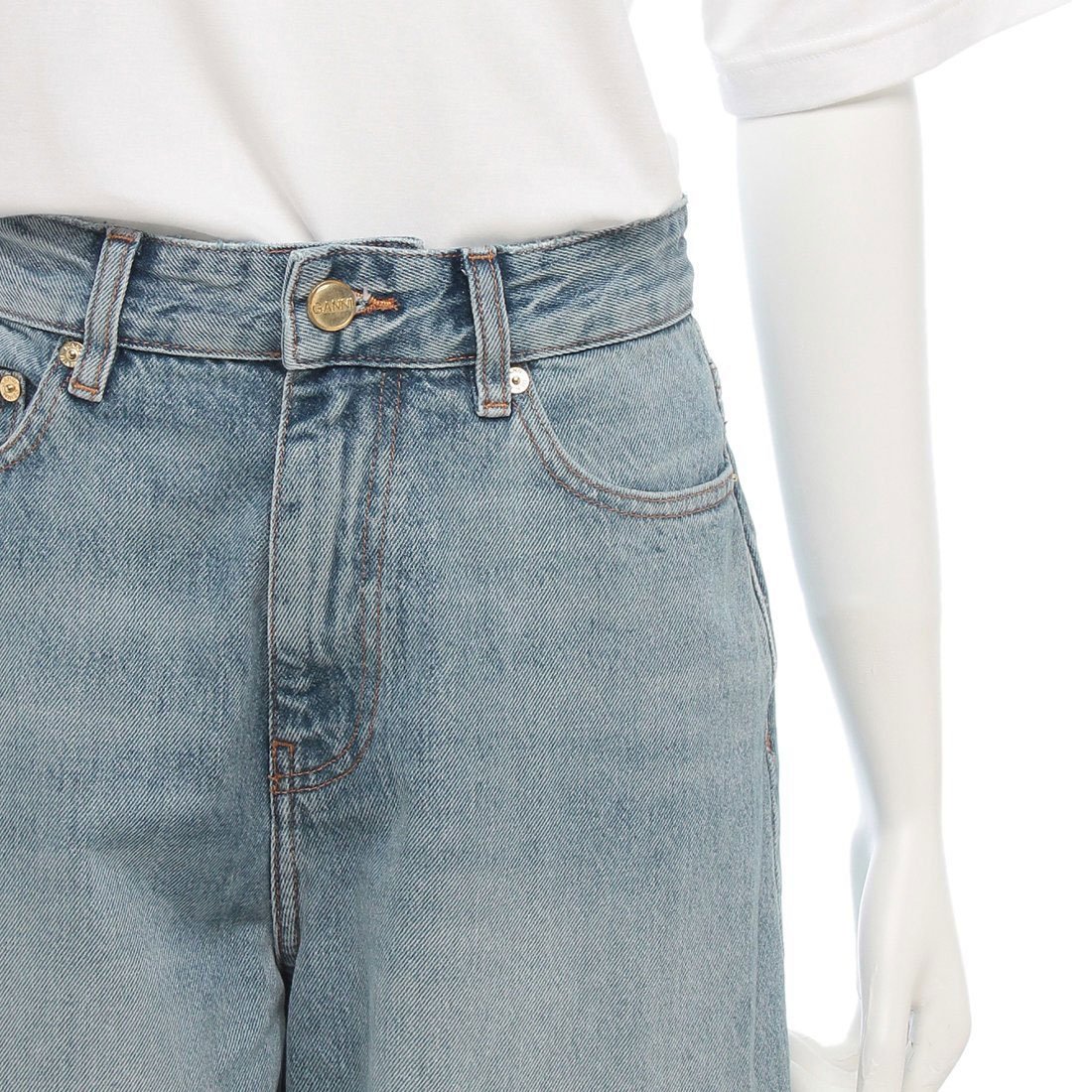 ガニー GANNI パンツ デニム ブルー レディース GANNI J1641 565