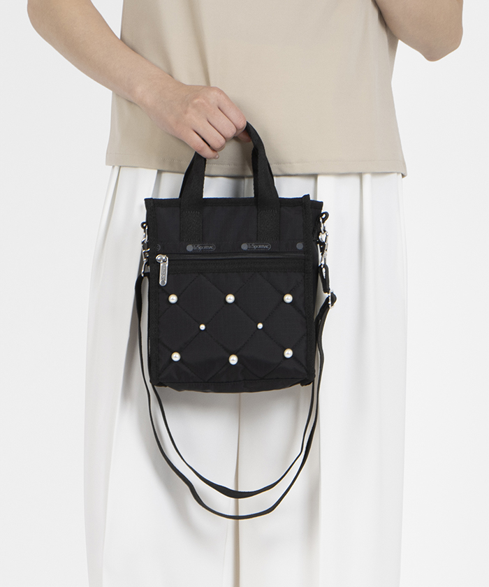 ☆LeSportsac☆ MINI TOTE W PEARLS パール 要在庫確認 レスポートサック LeSportsac MINI N/S TOTE W/ PEARLS