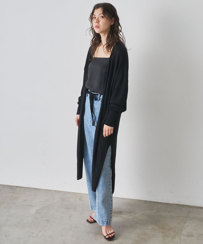 大人気新品をすべて リネンシルクロングカーディガン(508276459) | ウィムガゼット トップス