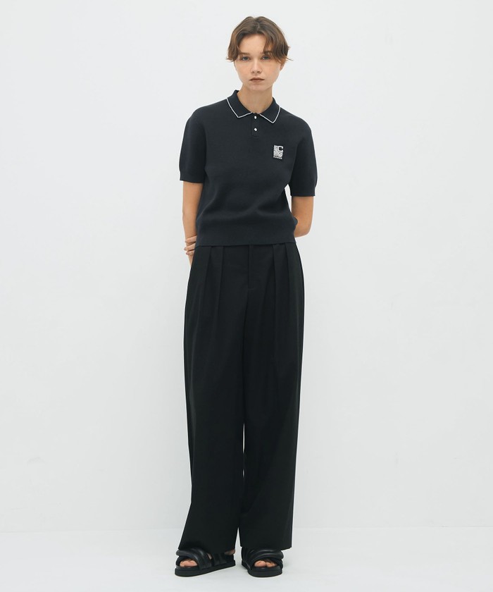 【ファッション通販】 CABaN パールポロプルオーバー(508277535 コットンカシミヤ トップス