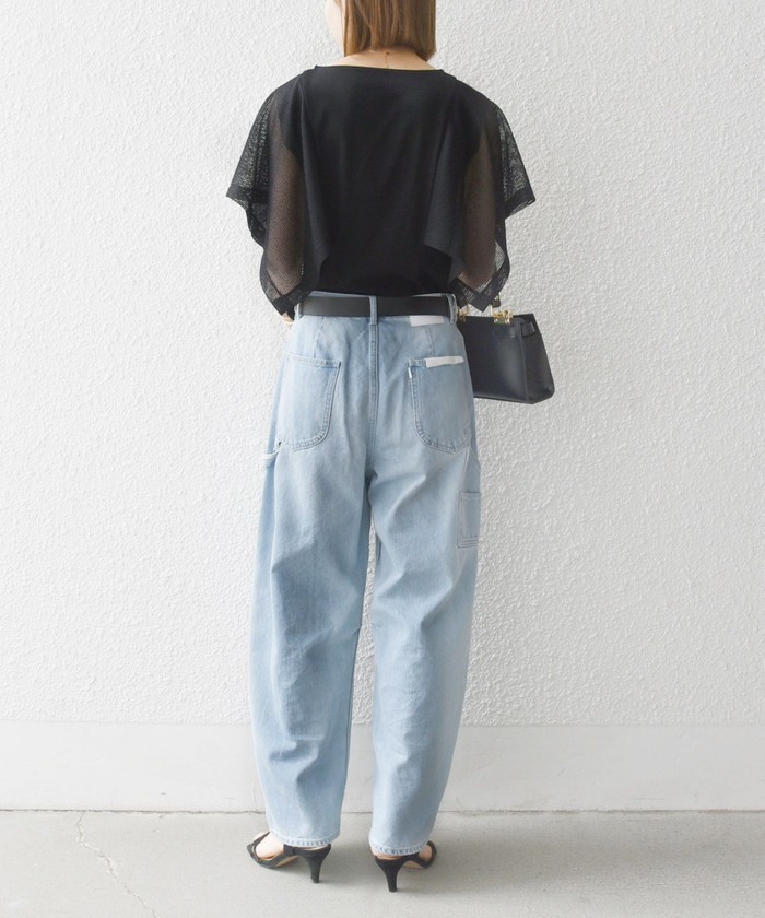新品、未使用　SHIPSany　メッシュシアーハンカチスリーブ　ドッキングTEE SHIPS any tシャツ any:「手洗い可能」メッシュ シアー ハンカチ