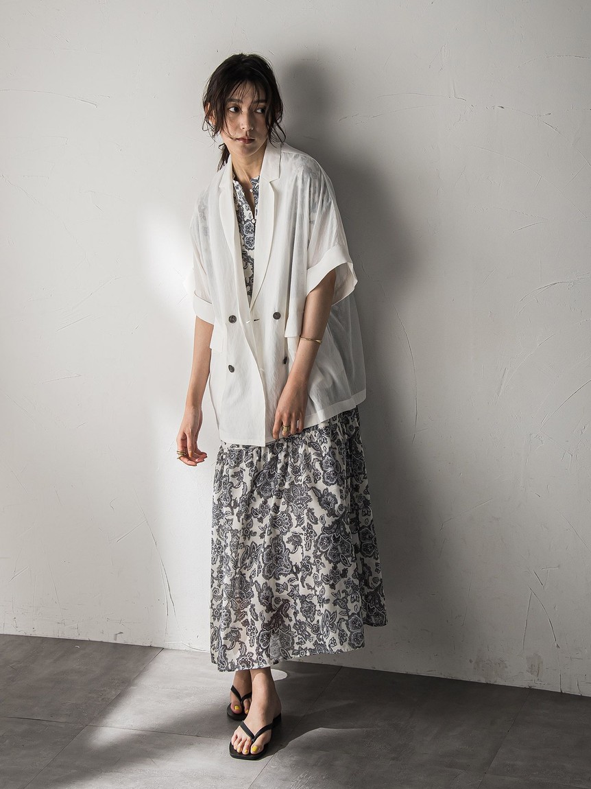 メイソングレイ MAYSON GREY ペイズリー柄スキッパーフレンチ