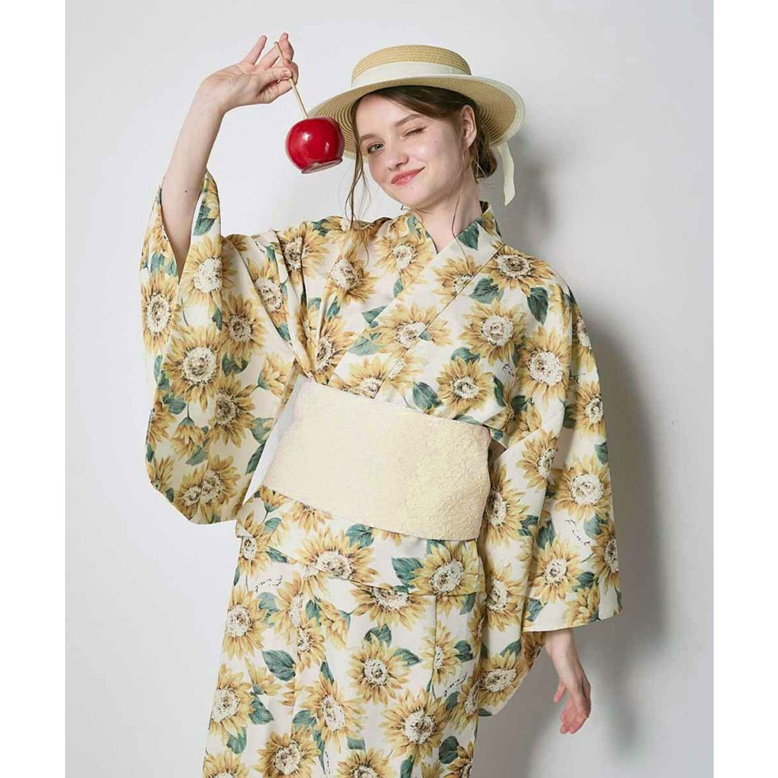 新品 未使用 Fi.n.t フィント 浴衣 セット fint フィント F i.n.t 【洗える・2wayセパレート浴衣・浴衣＋作り帯3