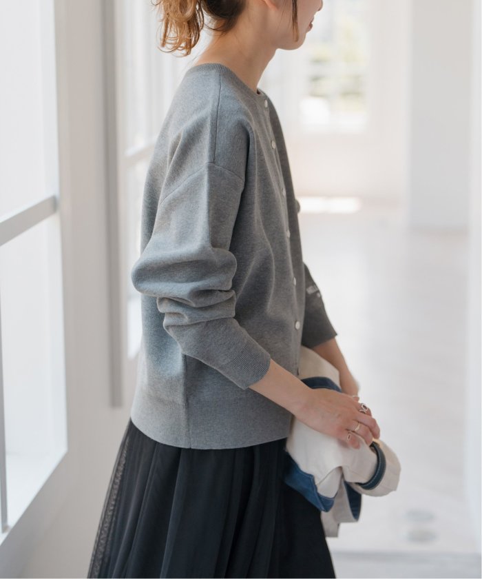 カーディガン 「WEB限定」2WAYスナップボタンロゴニット レディース Spick＆Span カーディガン 「WEB限定」2WAYスナップボタン