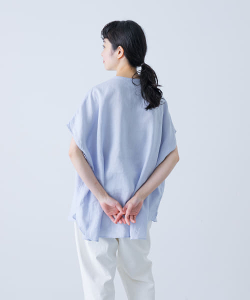リネンWポケットフレンチシャツ(508282066) | かぐれ(KAGURE