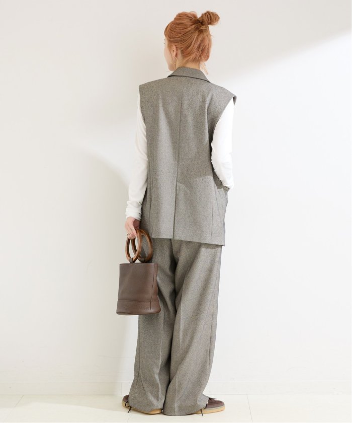 ファッションなデザイン 追加2予約》《2点セット》ジレ+2タックパンツセット(508282791 トップス