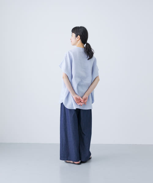 新品 かぐれ リネンWポケットフレンチシャツ リネンWポケットフレンチシャツ(508282066) | かぐれ(KAGURE