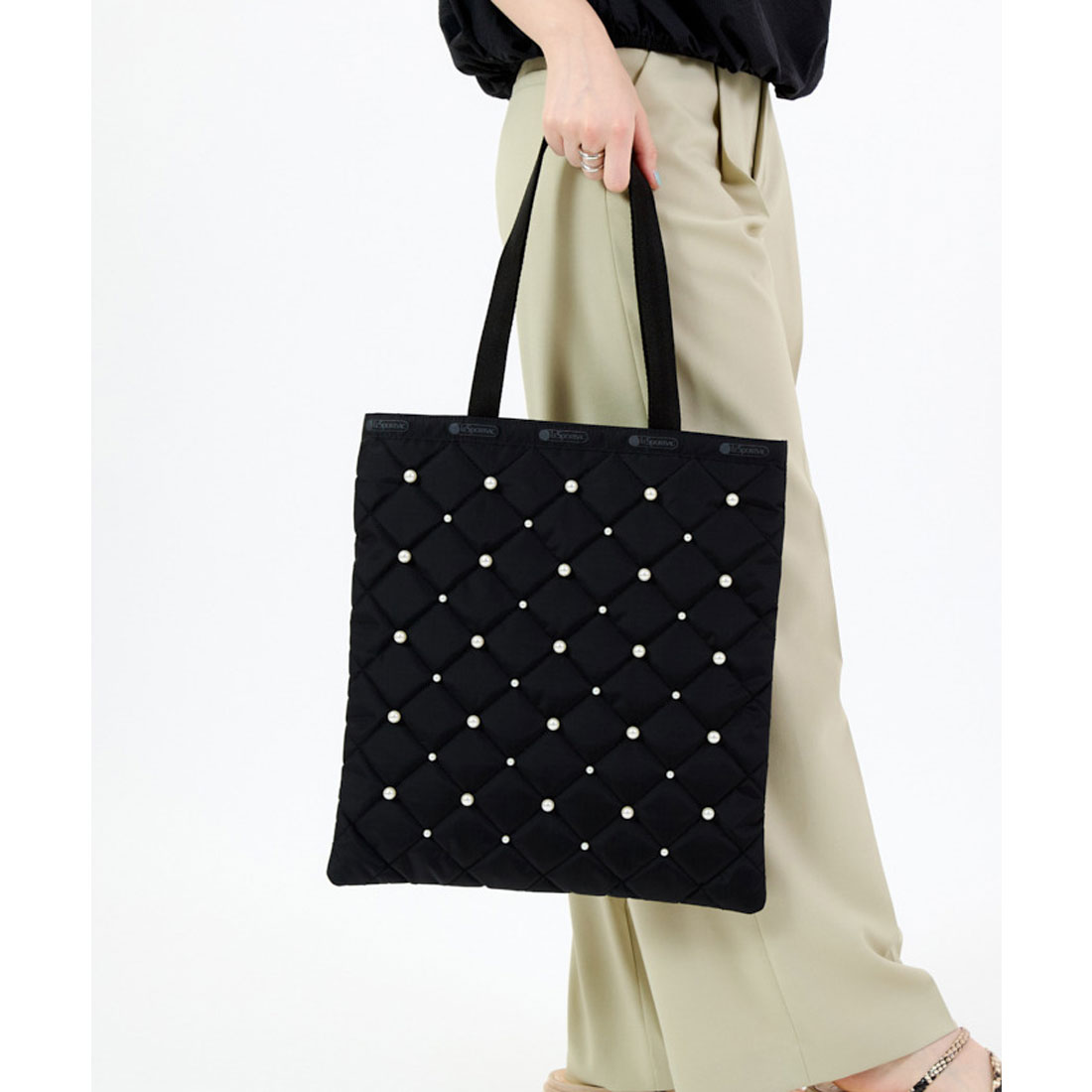 【LeSportsac】LG EMERALD TOTE W/ PEARLS トートバッグ LG EMERALD TOTE W/ PEARLSスターライトパール（トートバッグ