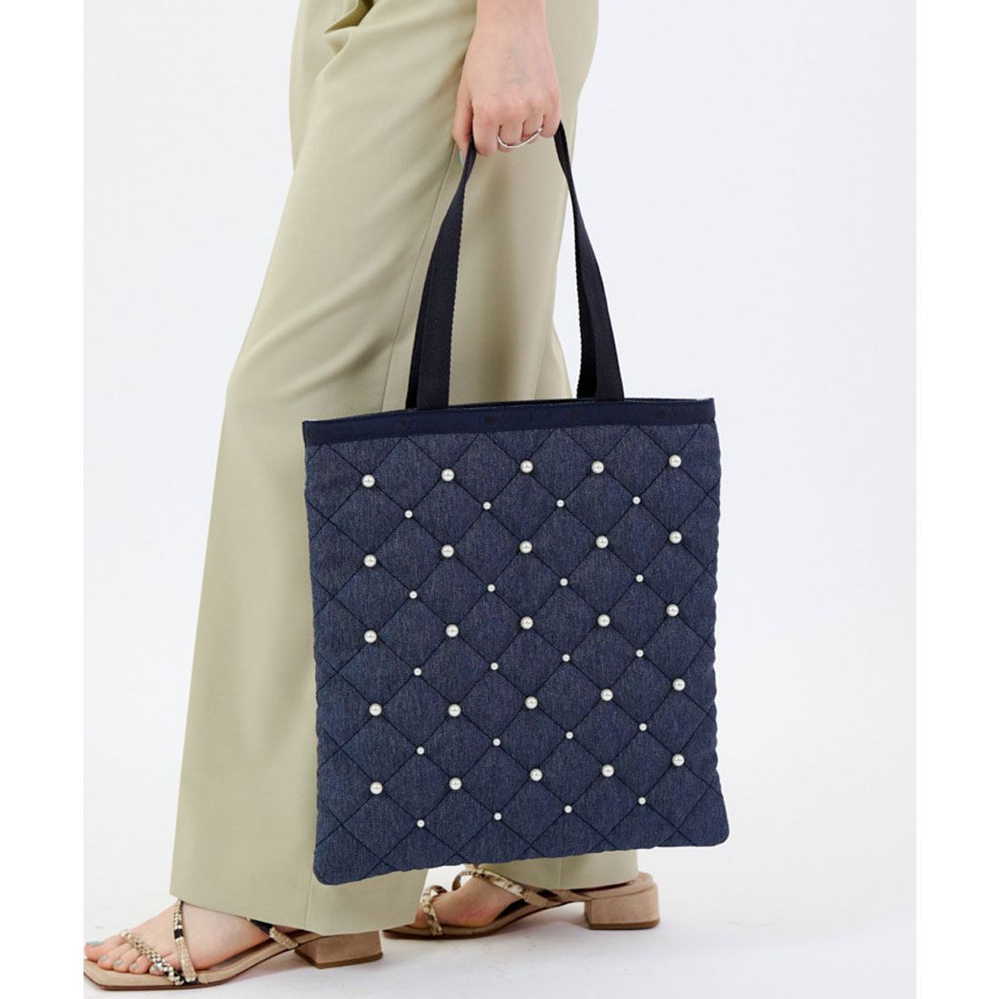 レスポートサック LeSportsac LG EMERALD TOTE W/ PEARLS
