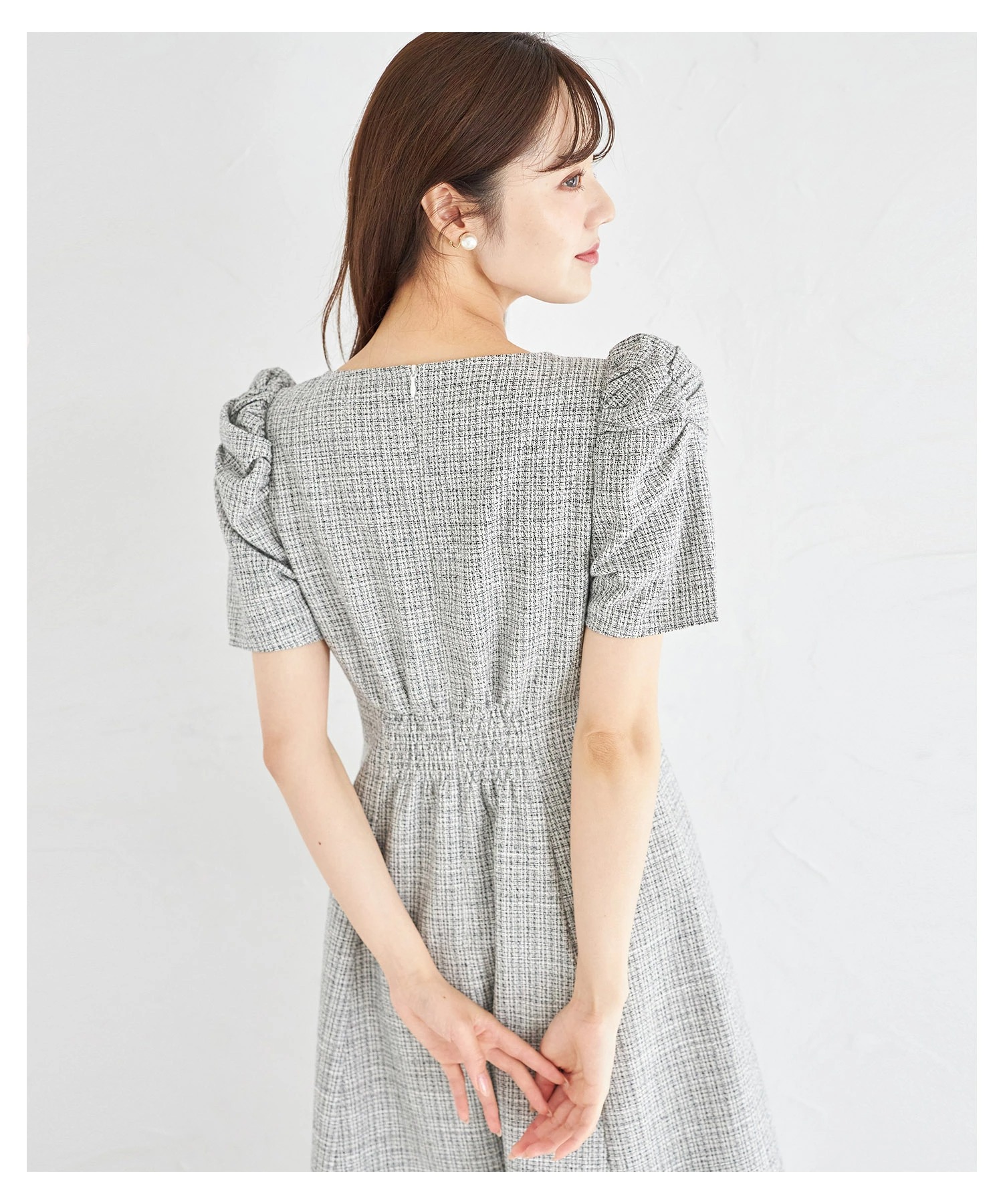 トッコクローゼット tocco closet パール飾り釦付きパワー