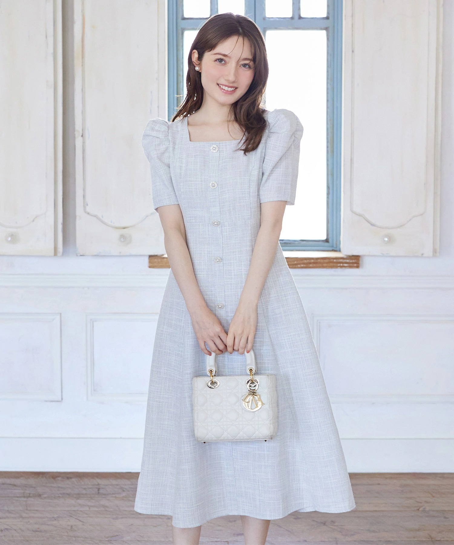 トッコクローゼット tocco closet パール飾り釦付きパワー