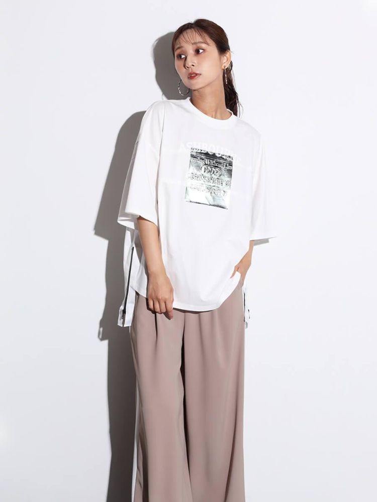 エンボス箔ロゴサイドジップTEE / SCOTCLUB スコットクラブ SCOTCLUB エンボス箔ロゴサイドジップTEE （オフ