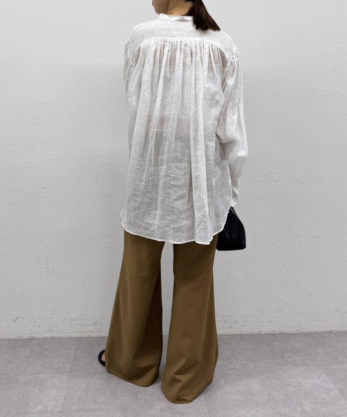 超歓迎 セール】【Loungedress】20thリネンギャザーチュニック トップス