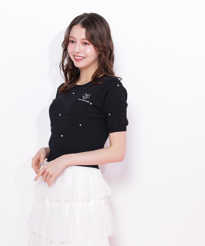 ニット セーター ミニケーブルハート刺繍ニット レディース JILL by JILL STUART｜ミニケーブルハート刺繍ニット | Rakuten