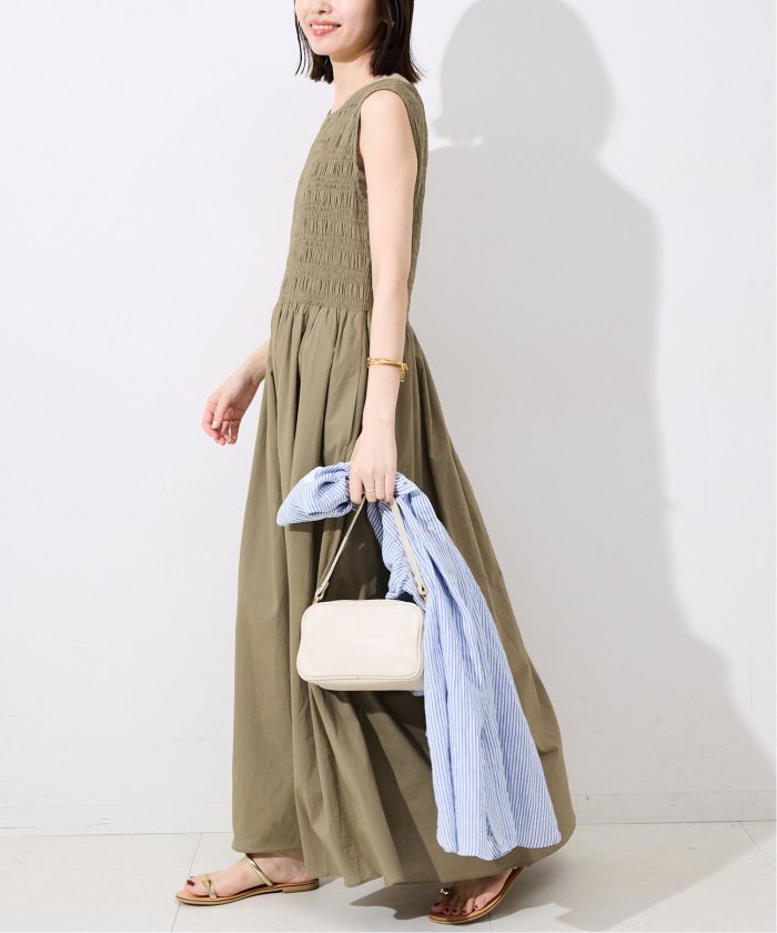 セール 30%OFF】コットンシャーリングノースリーブワンピース