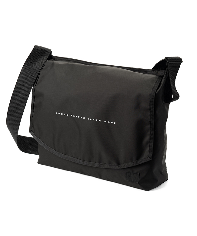希少　ポーター×エフエーティ　コラボ　メッセンジャーバッグ　スケボー　ブラック ポーター PORTER ポーター フラット メッセンジャーバッグ(S