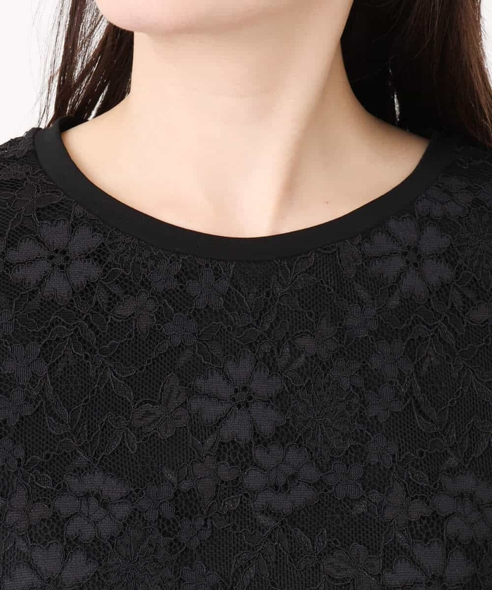 スカラップレースTシャツ/接触冷感/洗える/WEB限定サイズあり スカラップレースTシャツ/接触冷感/洗える/WEB限定サイズあり